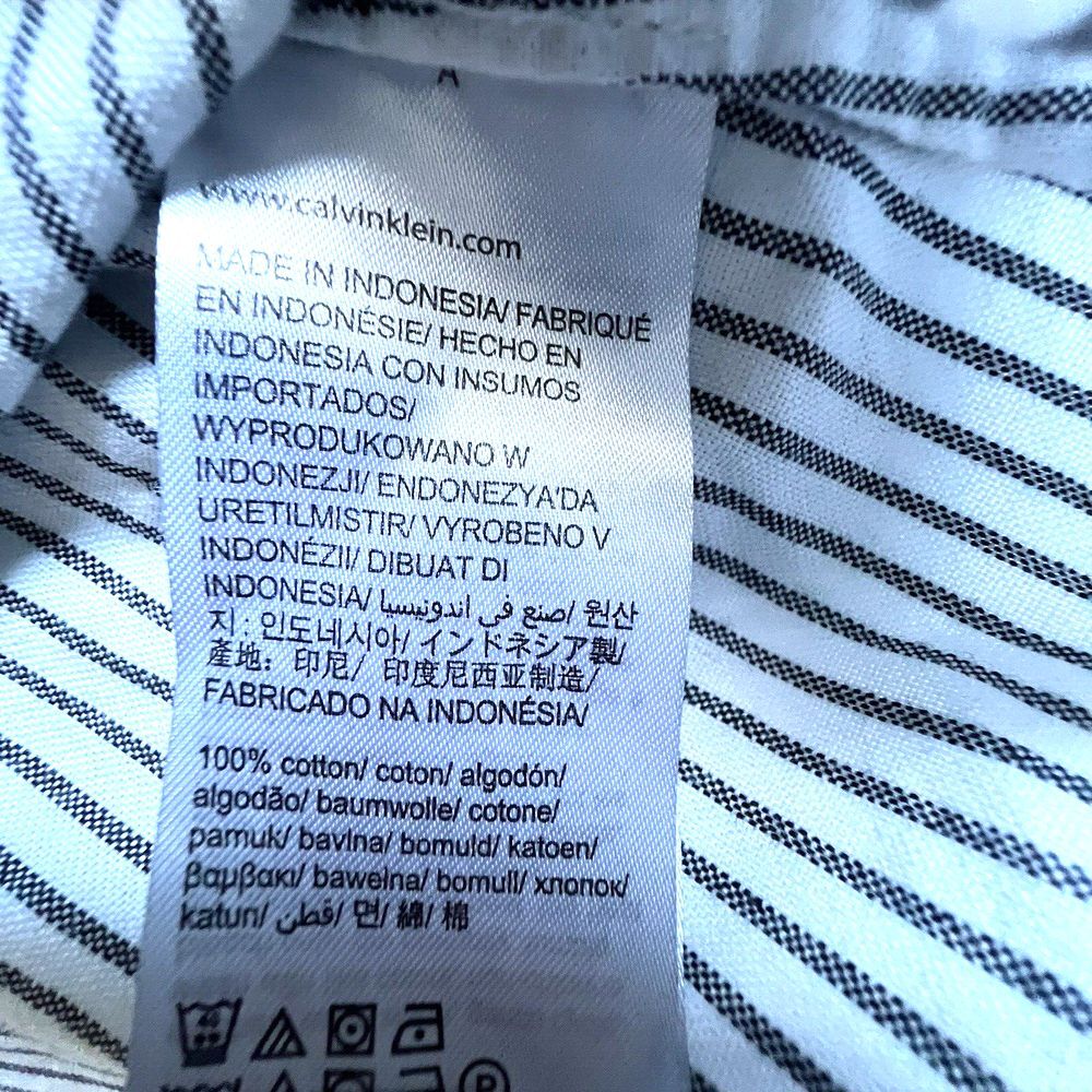 Calvin Klein Jeans Cold Shoulder Top Womens L Blue White Striped Long Sleeve - Picture 5 of 9